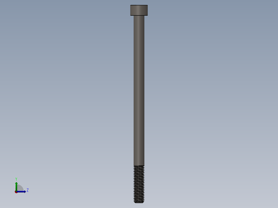 Screw_DIN_912_M8x140_A2.SLDPRT公制内六角螺钉左视图