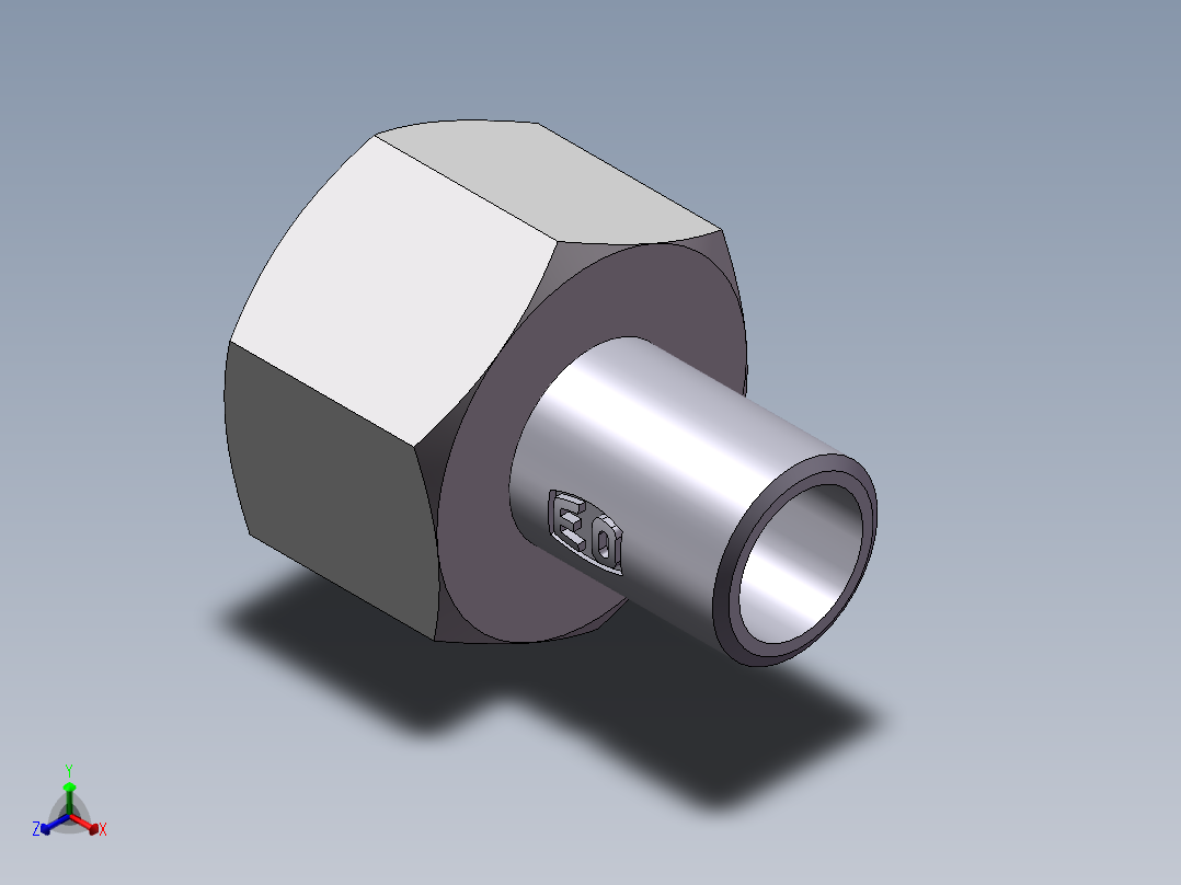 90度焊接接头、SKA16X2-正等轴测图