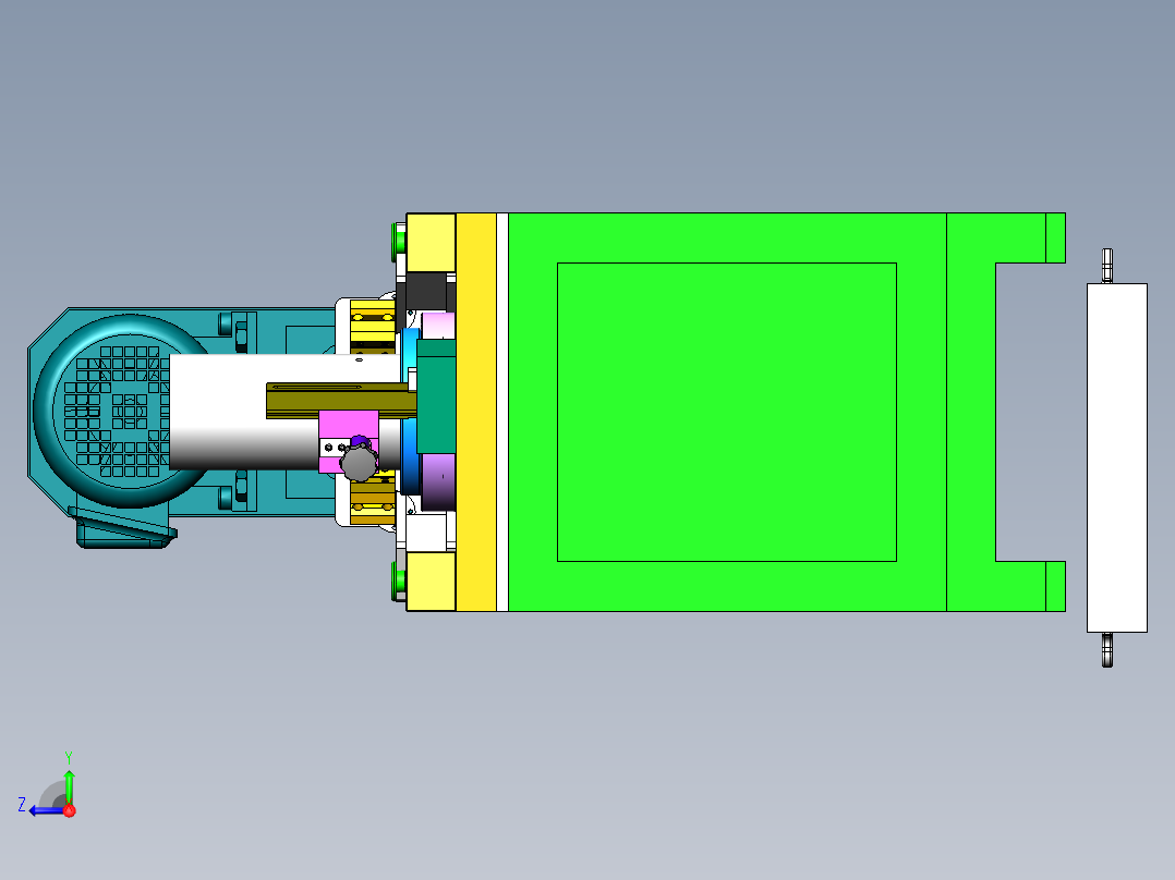 铣床、HSM翻边系列端面铣床右视图
