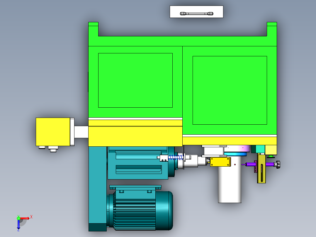 铣床、HSM翻边系列端面铣床俯视图