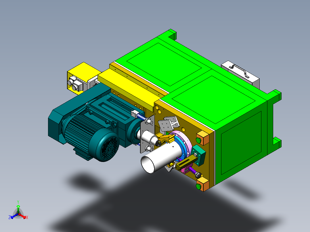 铣床、HSM翻边系列端面铣床正等轴测图