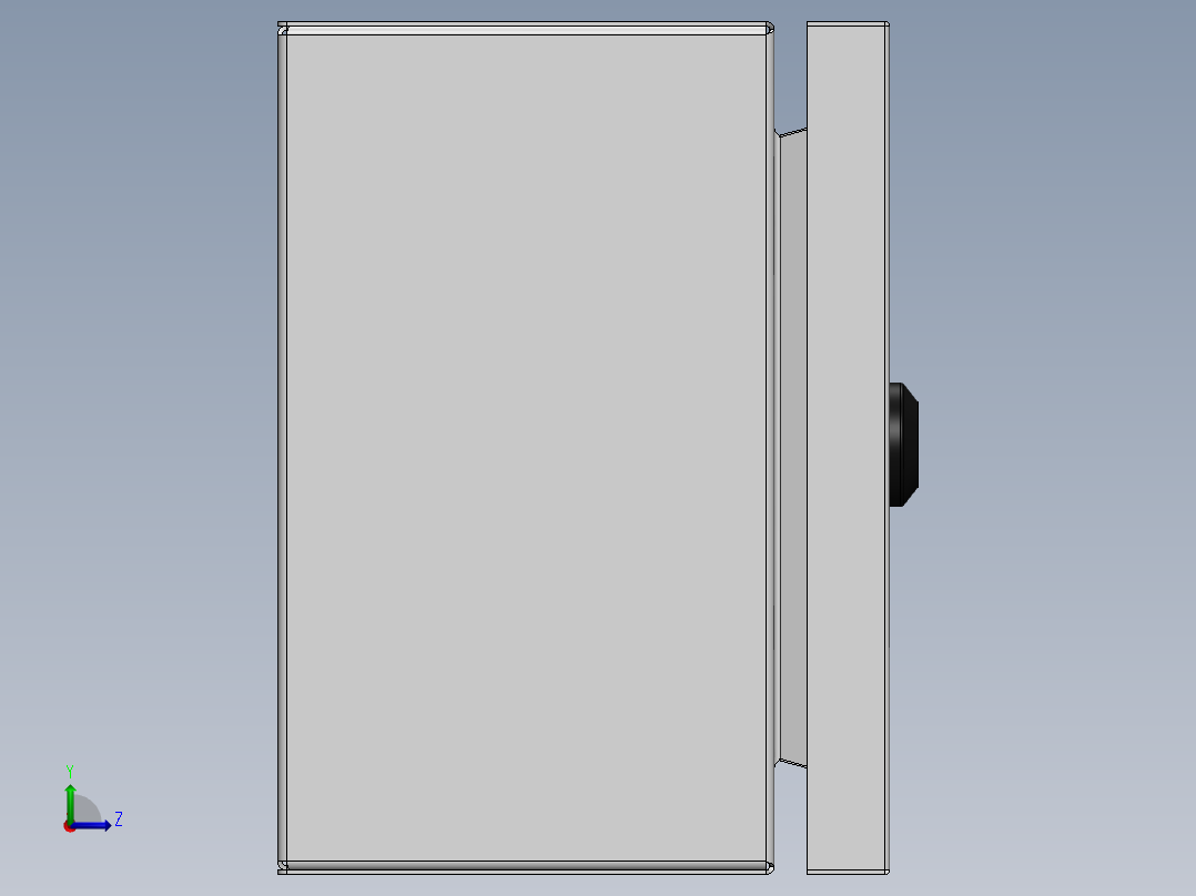 控制屏、屏幕(18)左视图
