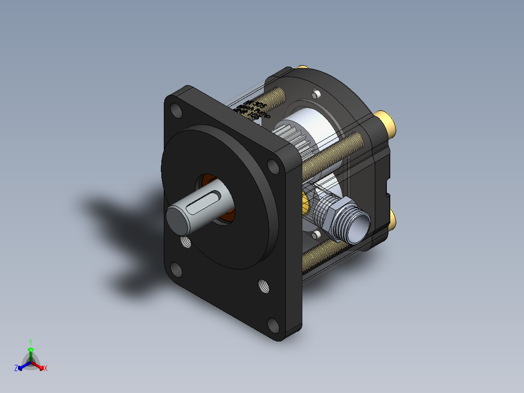 泵、水泵(114)正等轴测图