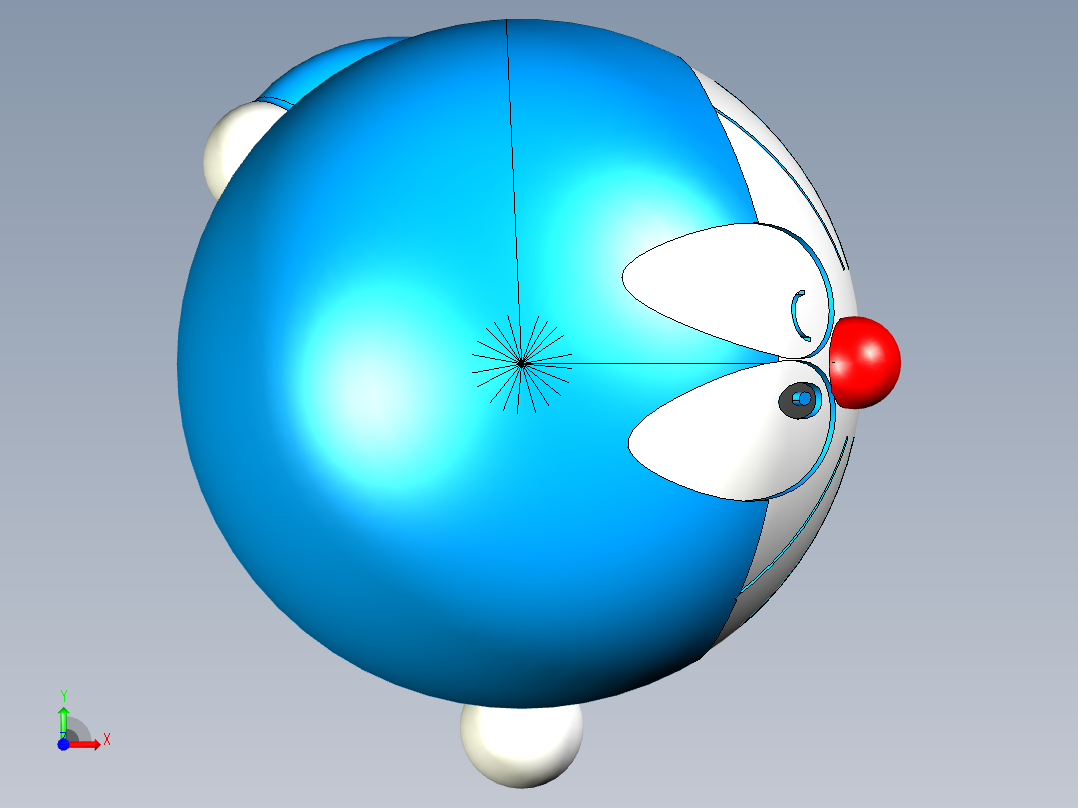 多啦a梦模型前视图