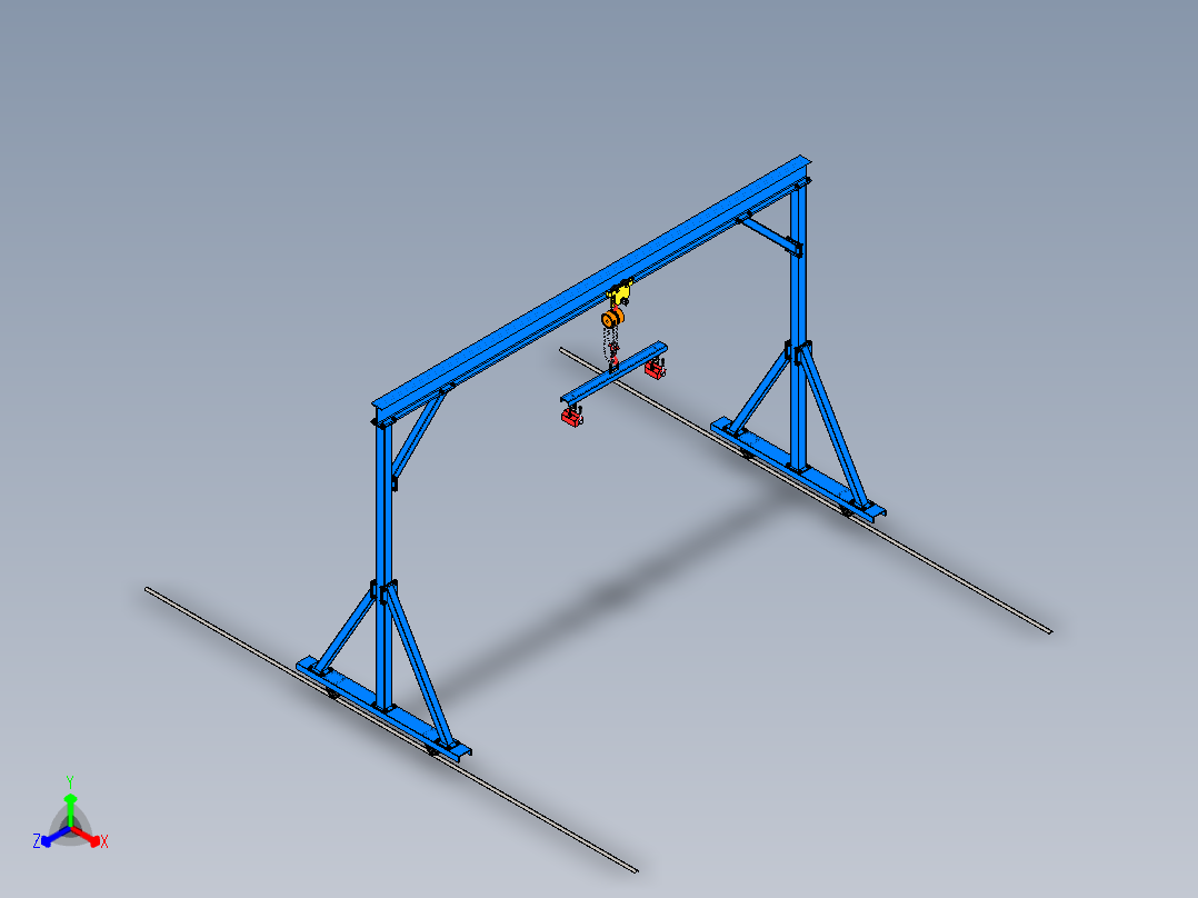 龙门架(27)正等轴测图