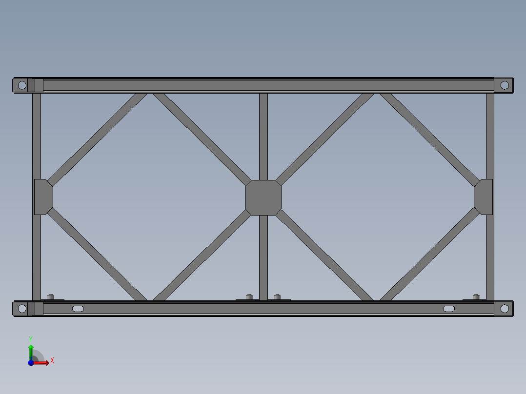 贝雷架三维模型前视图