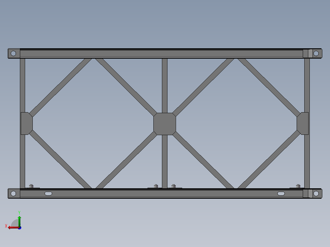 贝雷架三维模型后视图