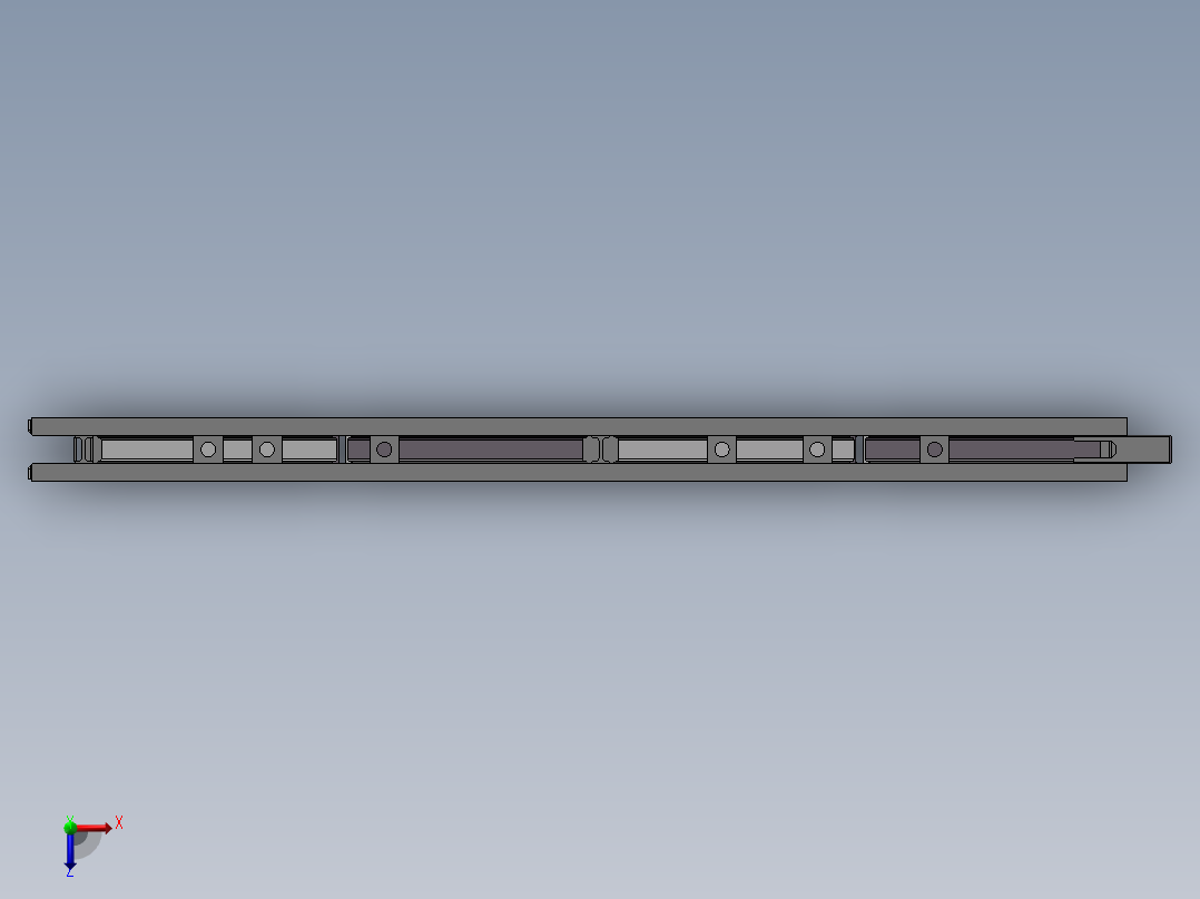 贝雷架三维模型俯视图