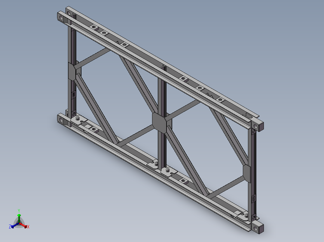 贝雷架三维模型正等轴测图