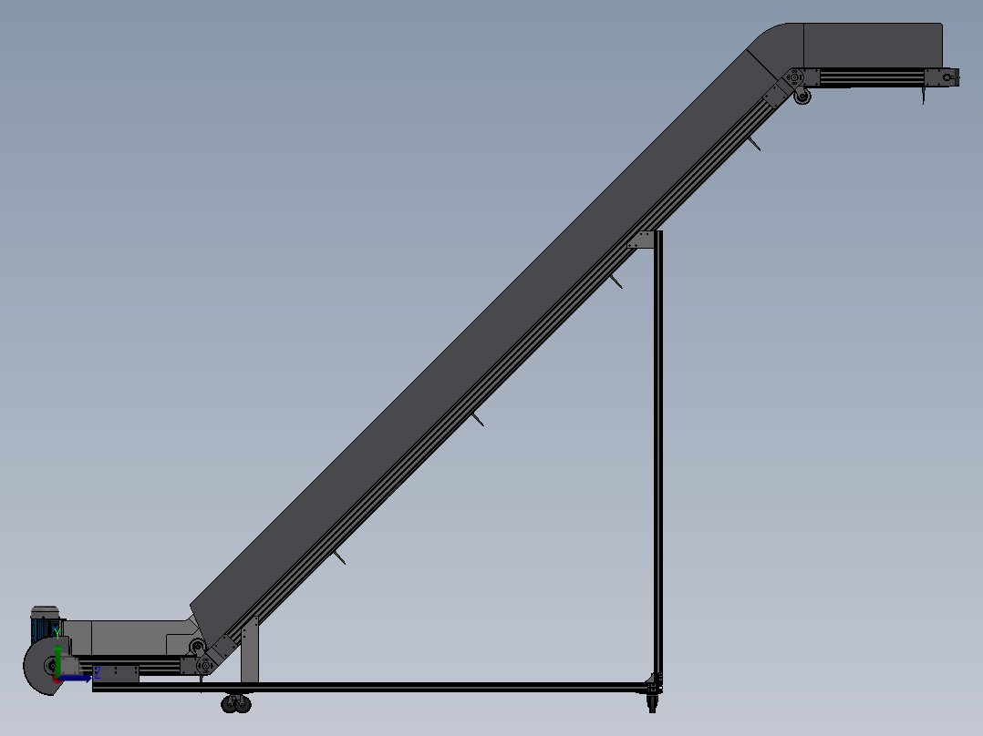 Z型输送机（线）设计模型-259993-35左视图
