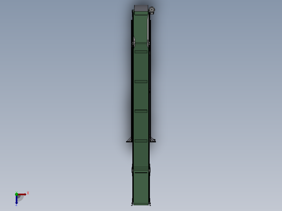 Z型输送机（线）设计模型-259993-35俯视图