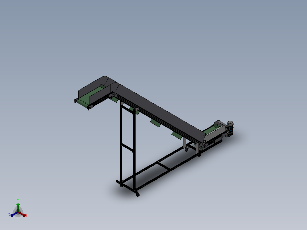 Z型输送机（线）设计模型-259993-35正等轴测图