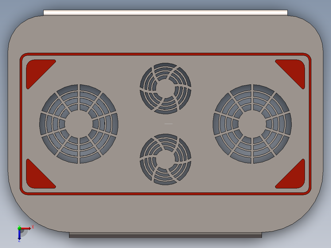 钣金散热板俯视图