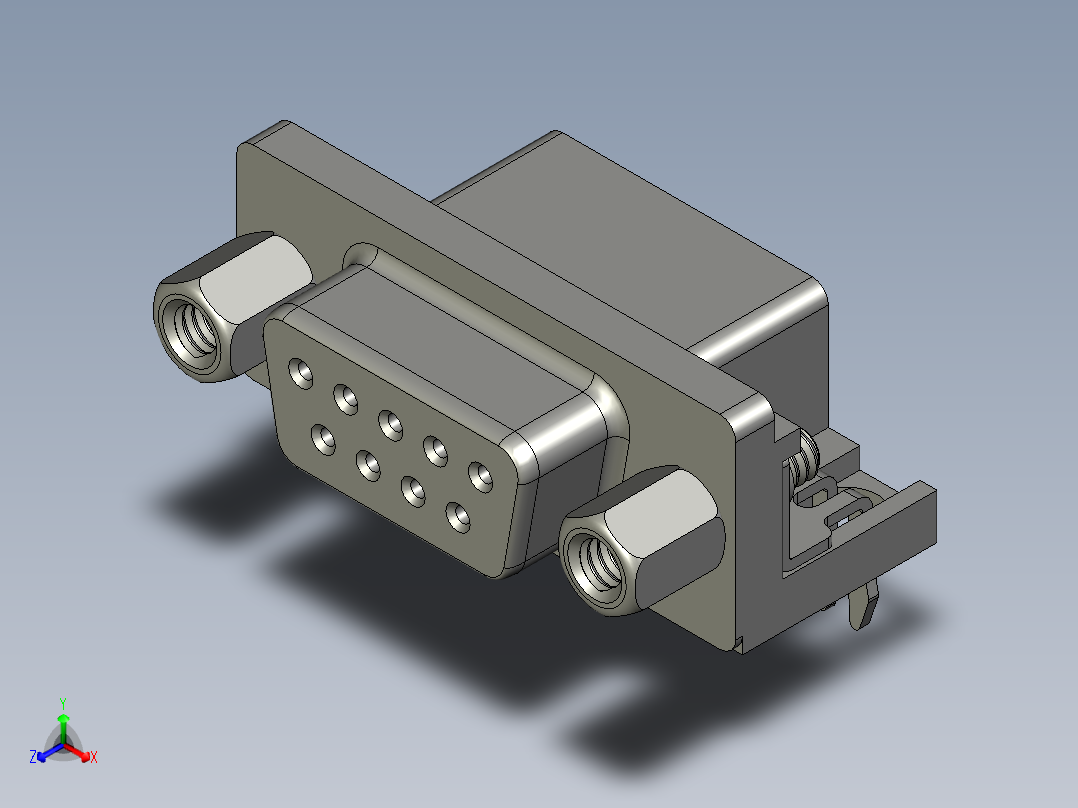 ++HQ-FBTQF-FJZZ-01五点改装磁片N0101威0102D-SUB(F)stp主视图