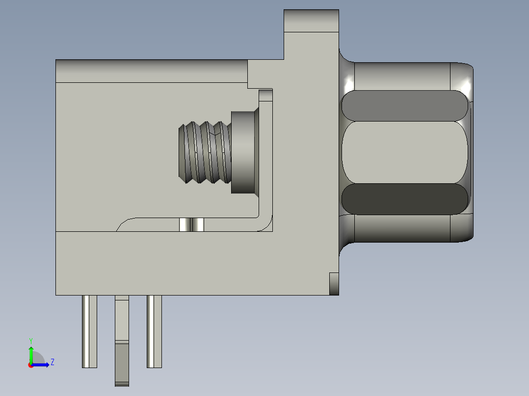 ++HQ-FBTQF-FJZZ-01五点改装磁片N0101威0102D-SUB(F)stp左视图