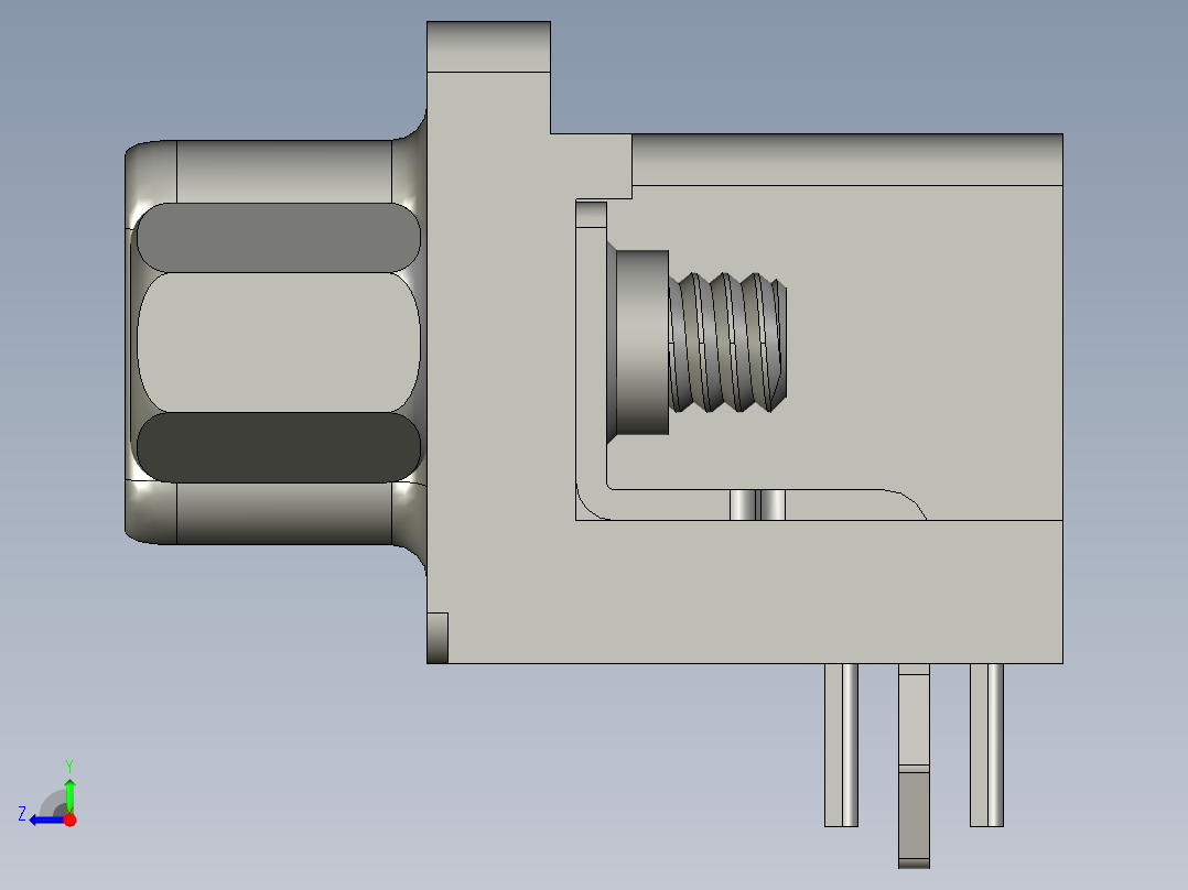 ++HQ-FBTQF-FJZZ-01五点改装磁片N0101威0102D-SUB(F)stp右视图