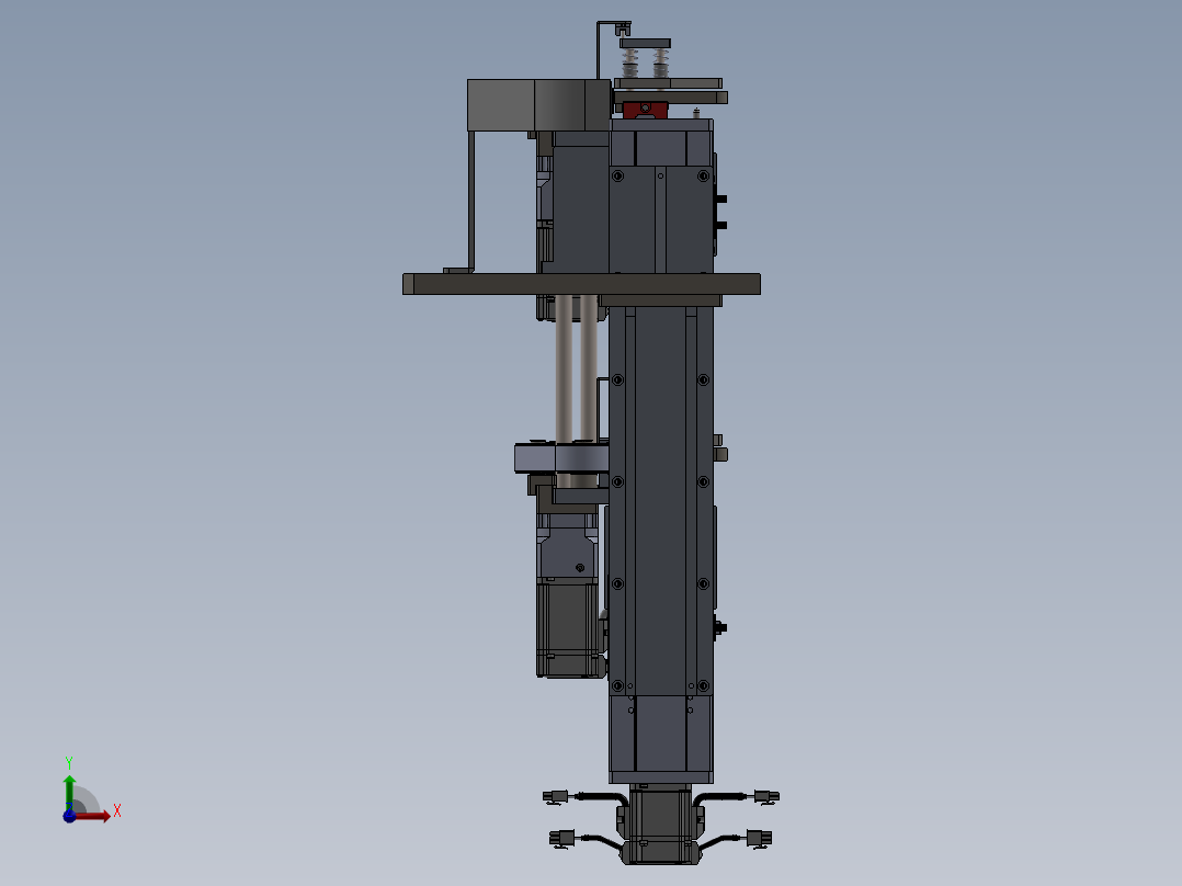 基于同步带传动的治具回流机构前视图