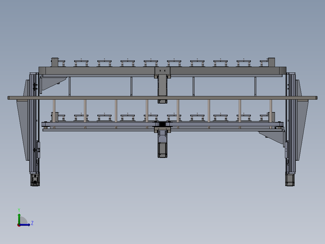 基于同步带传动的治具回流机构左视图