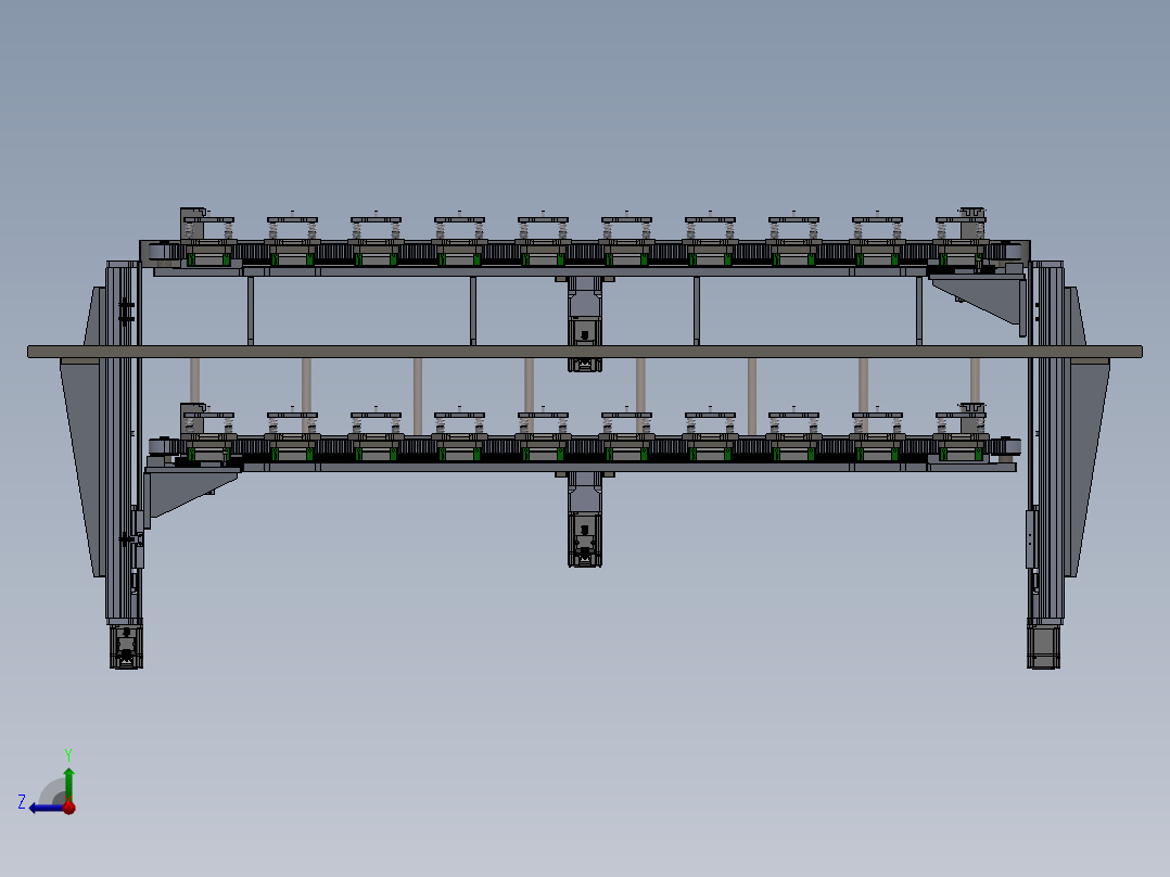 基于同步带传动的治具回流机构右视图