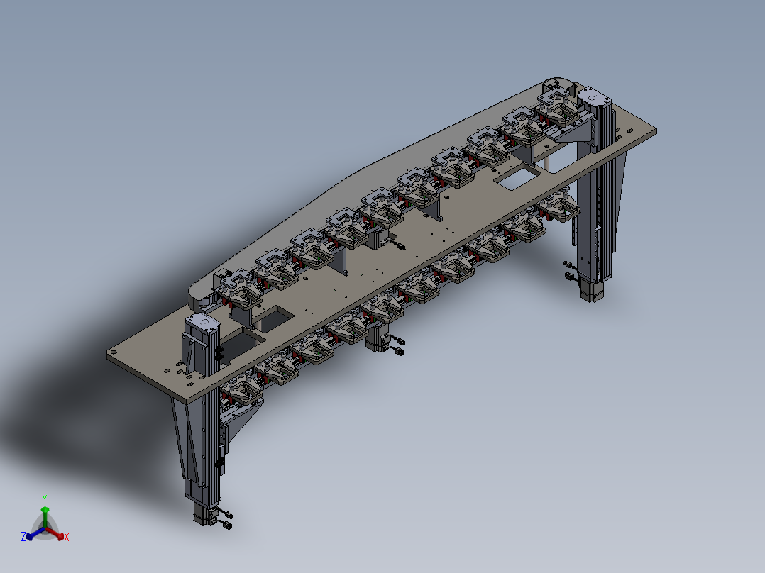 基于同步带传动的治具回流机构正等轴测图