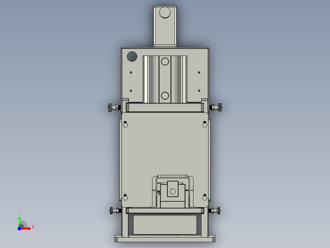 导槽一步法冲切成型模具结构前视图