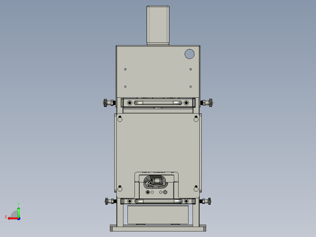 导槽一步法冲切成型模具结构后视图