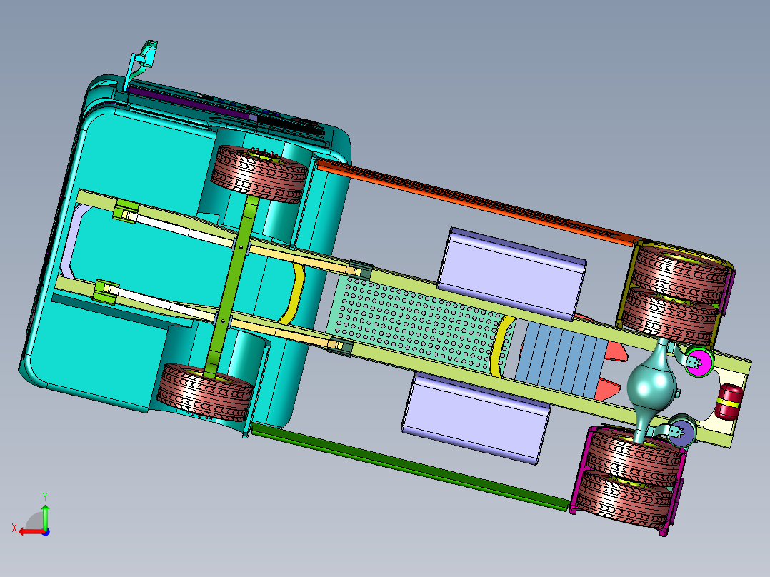 拖板卡车斯堪尼亚后视图