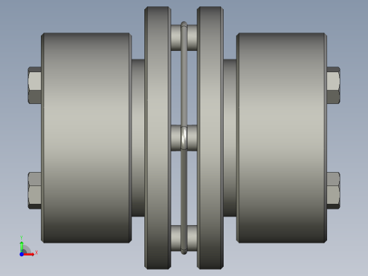 LK15系列单节胀套膜片联轴器LK15-80L-25mm前视缩略图