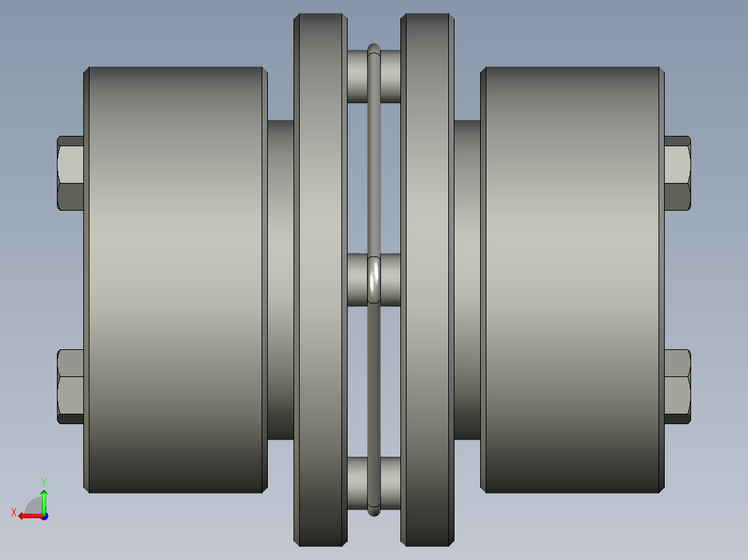 LK15系列单节胀套膜片联轴器LK15-80L-25mm后视图
