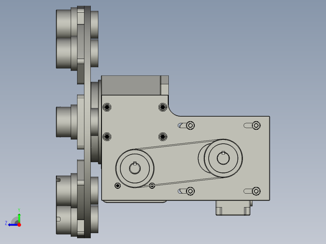 分割器平台右视图