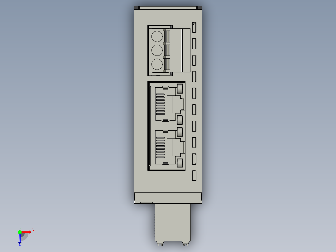 MT4-1616A(NPN)IO模块俯视图