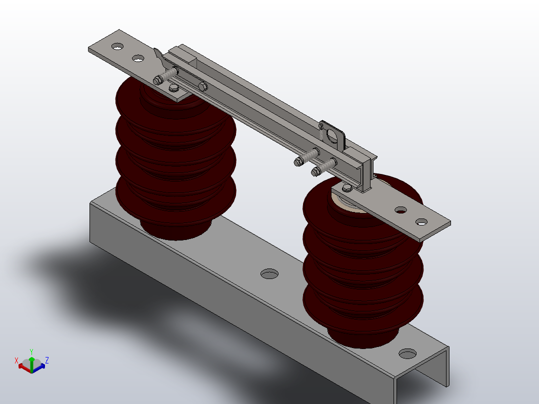 BG9-12G户外高压隔离开关刀闸[GW9-12G╱400]主视图