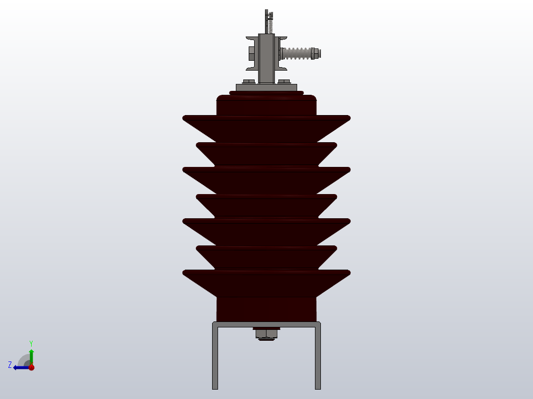 BG9-12G户外高压隔离开关刀闸[GW9-12G╱400]左视图