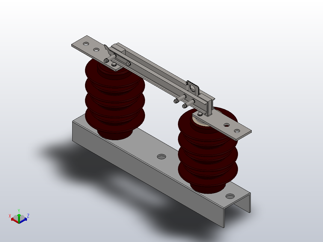 BG9-12G户外高压隔离开关刀闸[GW9-12G╱400]正等轴测图