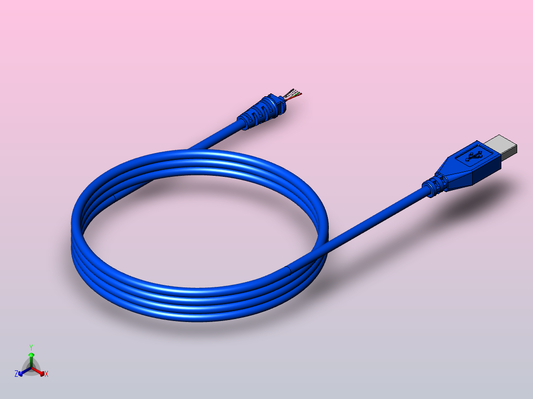 USBplug正等轴测图