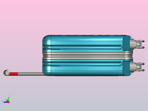 蜂窝纹行李箱模型右视缩略图
