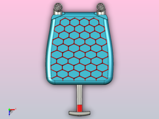 蜂窝纹行李箱模型俯视缩略图