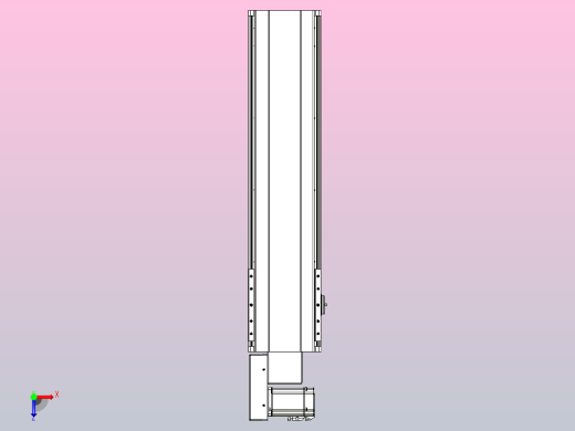 皮带直线轴半封闭可选导轨TPA-HNB-202D-140-L600-ML-Y-P75-N3俯视缩略图