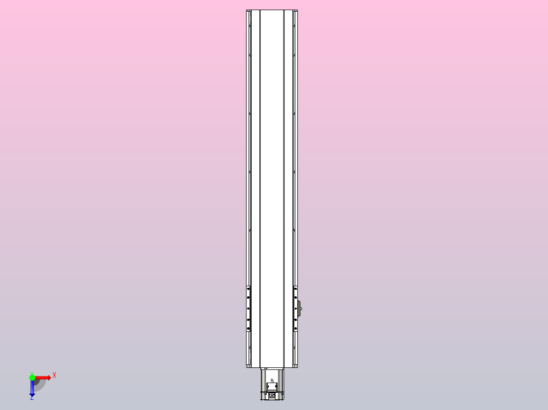 日规模组半封闭丝杆TPA-HNR-175D-2510C-L900-M-C-P75-N3俯视图