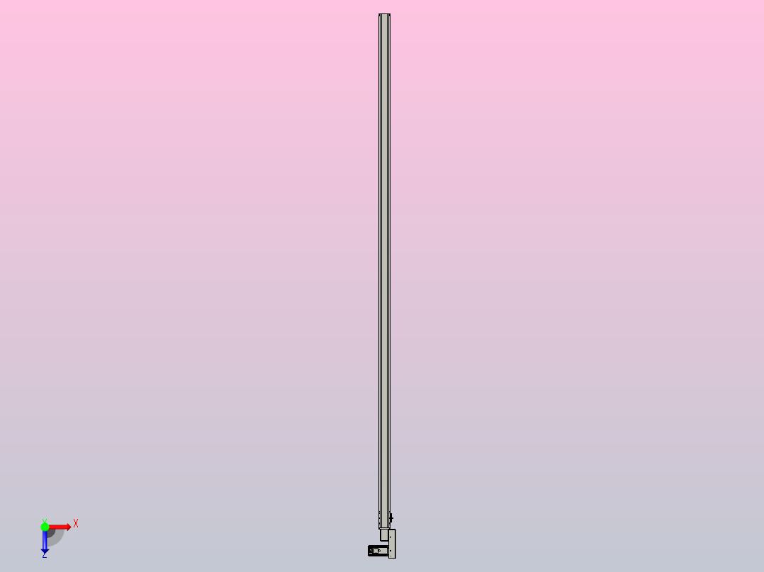 皮带直线轴半封闭可选导轨TPA-HNB-65S-90-L2800-MR-C-P10-N3俯视图