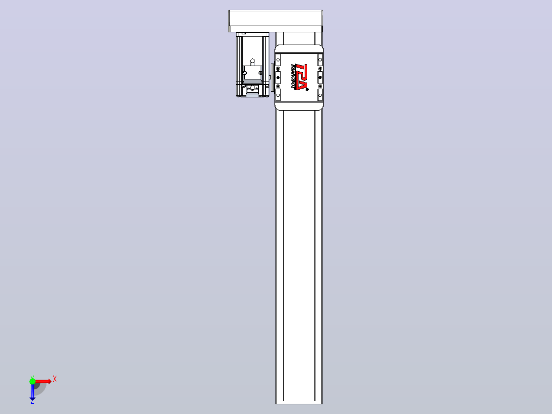 滚珠丝杠直线轴带导轨全封闭TPA-HCR-85D-1610C-L500-MR-C-P20-N3俯视图