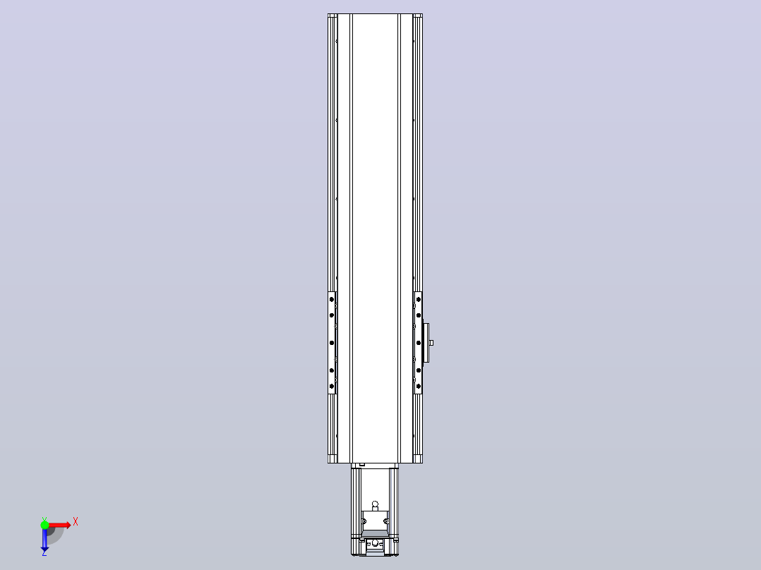 日规模组半封闭丝杆TPA-HNR-120D-1610C-L300-M-Y-P40-N3俯视图