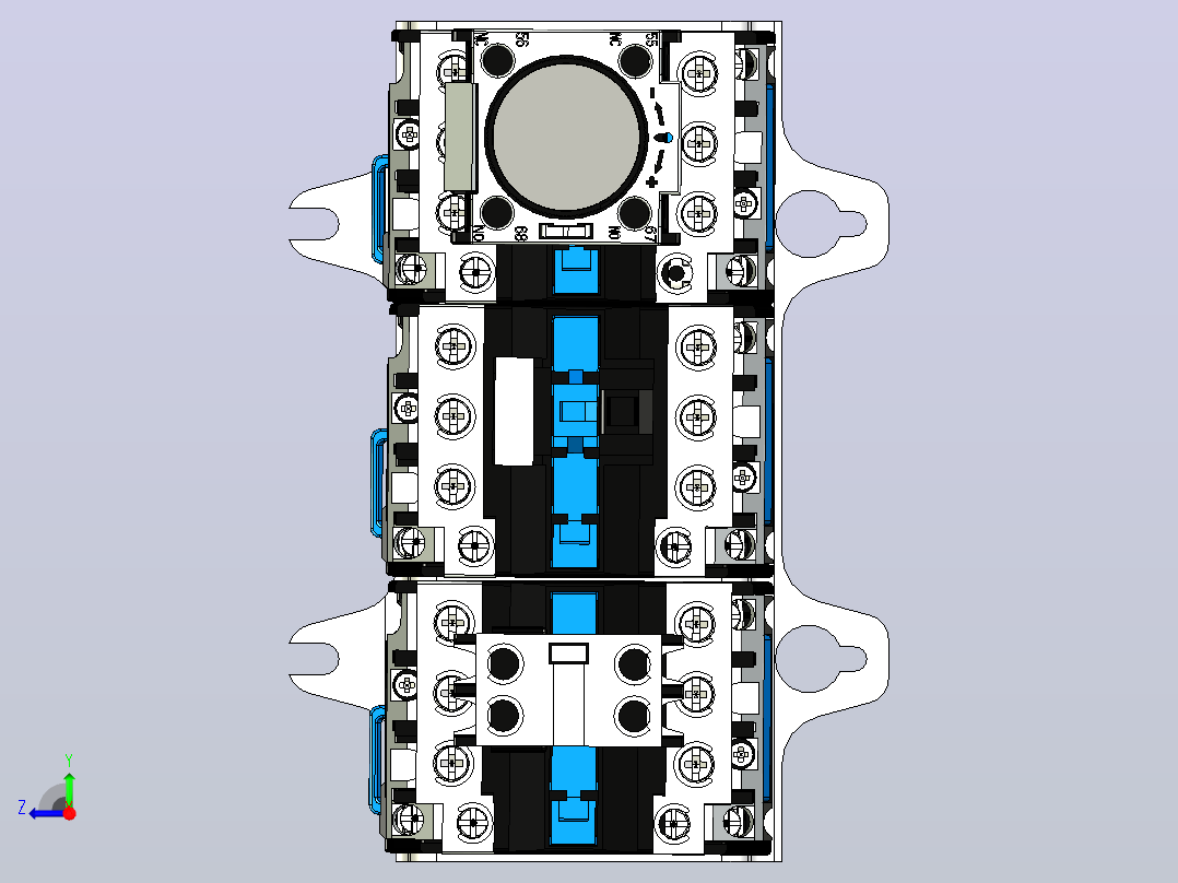 QJX2-32星三角起动器三维模型202204右视图