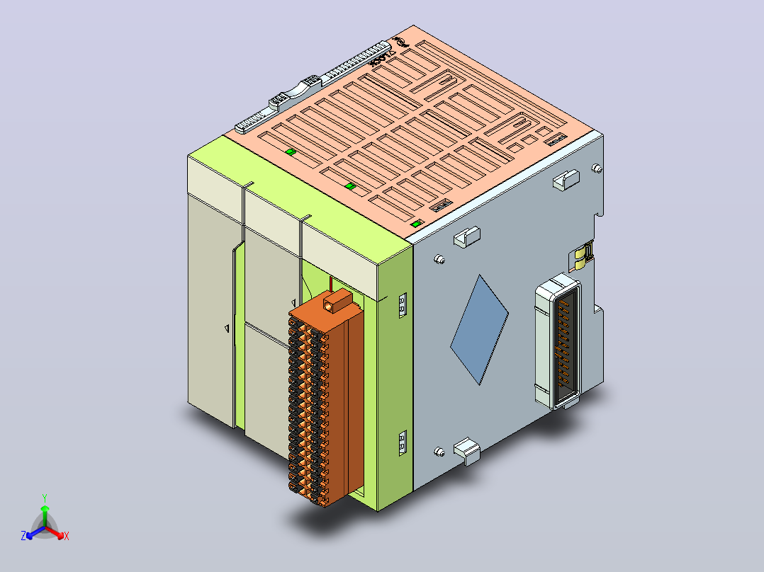 AM600系列通用型中型PLC AM600-CPU1608TN正等轴测图
