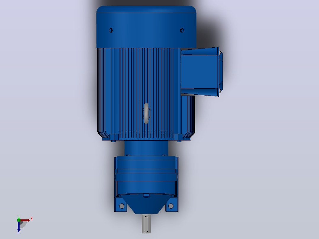 RX67底脚轴伸式安装斜齿轮减速机RX67-Y5.5-4P-132S-M1-0°俯视图