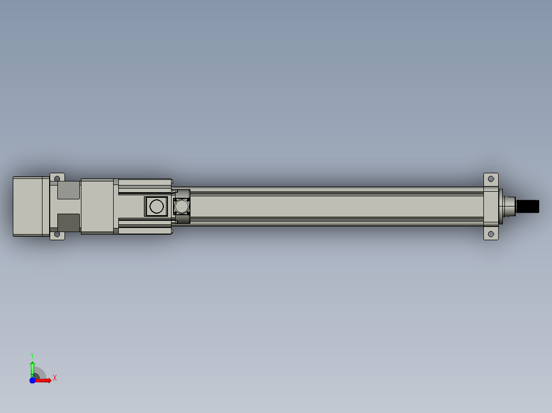 RKD80-850-P-LB-120减速机-B3折返电动缸前视图
