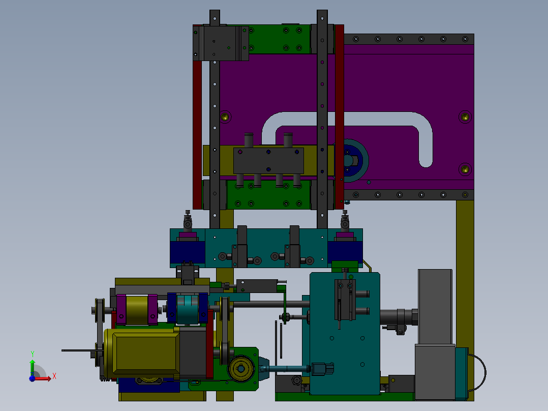 连接器检测工装前视图