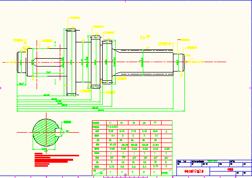 五档轻卡手动变速器平面图纸