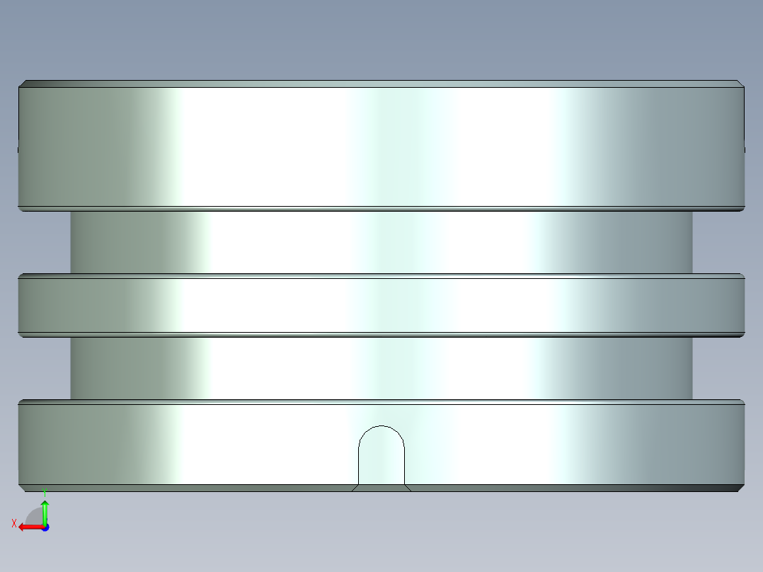 压力头零件数控加工后视图