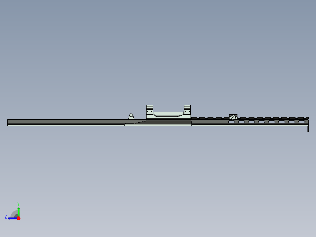proe 5.0 巴雷特狙击枪M82A1右视图